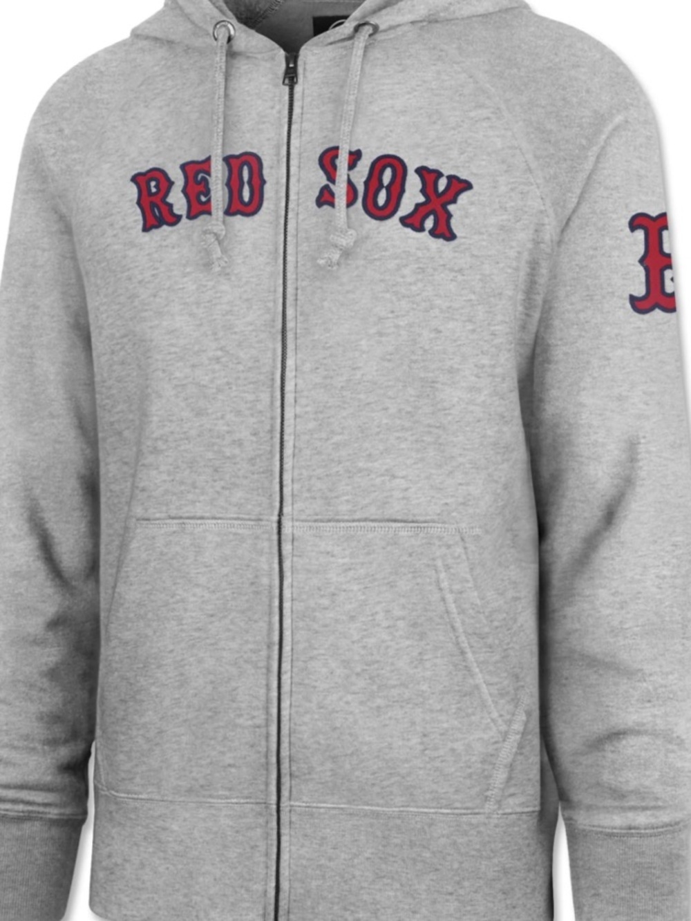 47 Brand Boston Red Sox Gray Full-Zip Hoodie